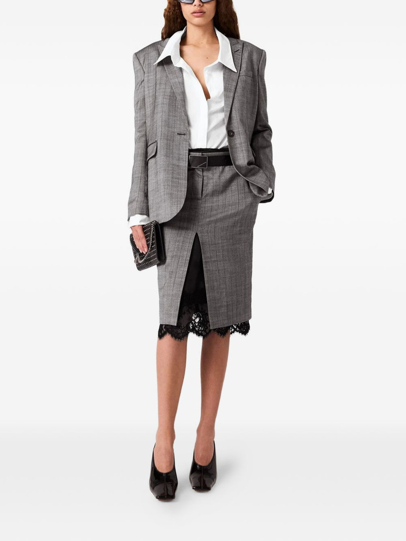 Stella McCartney grisaille lace midi skirt outlook