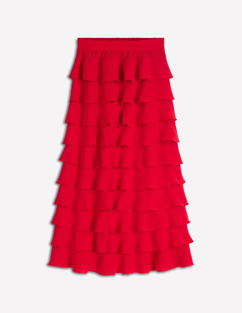 Tiered Maxi Skirt-Salsa 1
