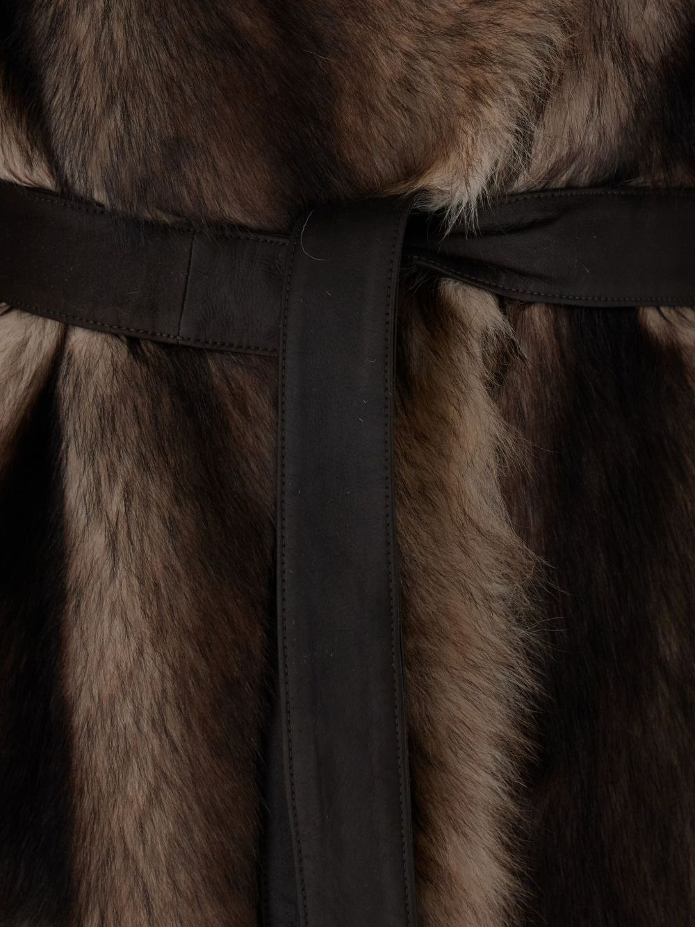 belted shearling coat - 3