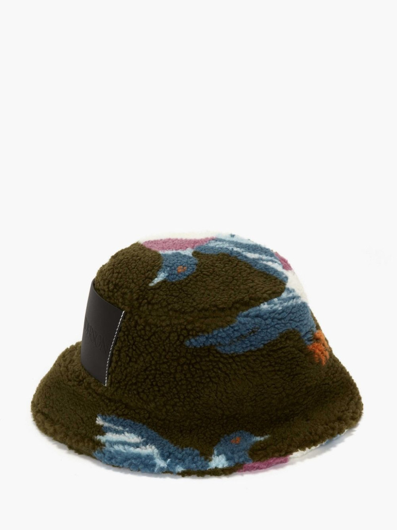 JW Anderson FLEECE BUCKET HAT WITH PIGEON MOTIF outlook