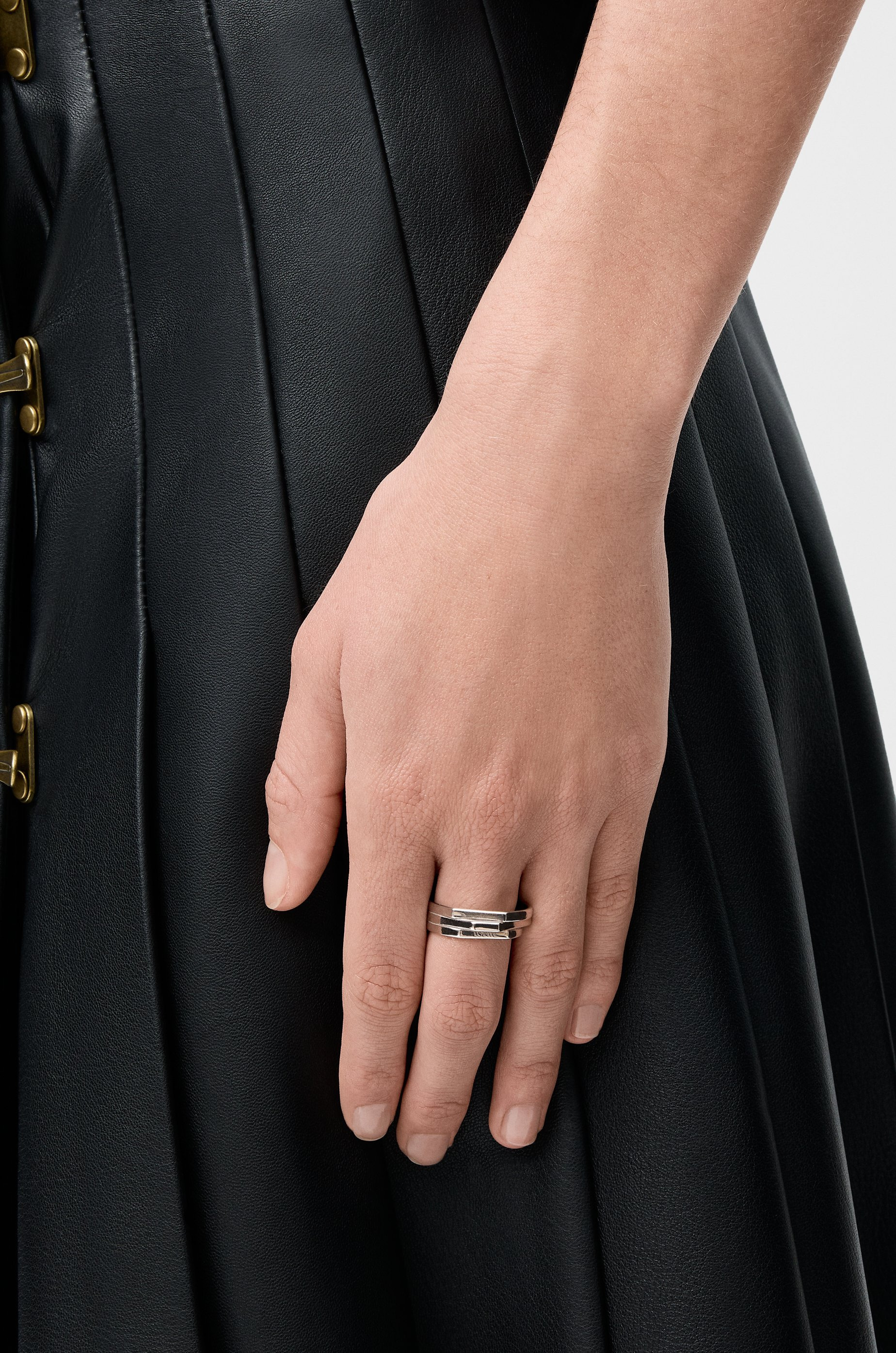 Stacked ring in sterling silver - 2