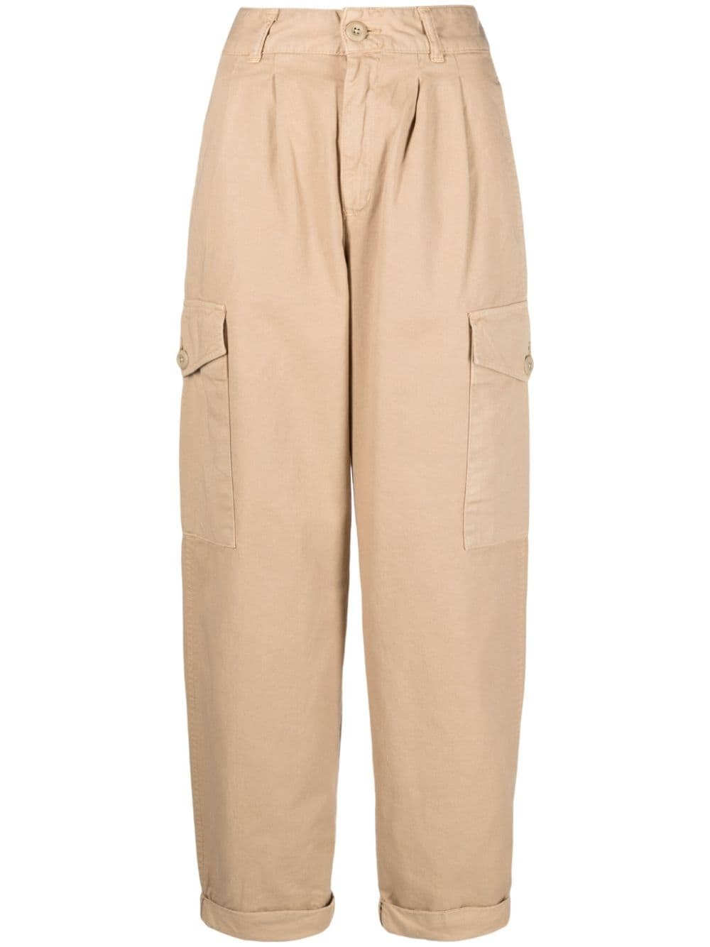 twill organic-cotton trousers - 1