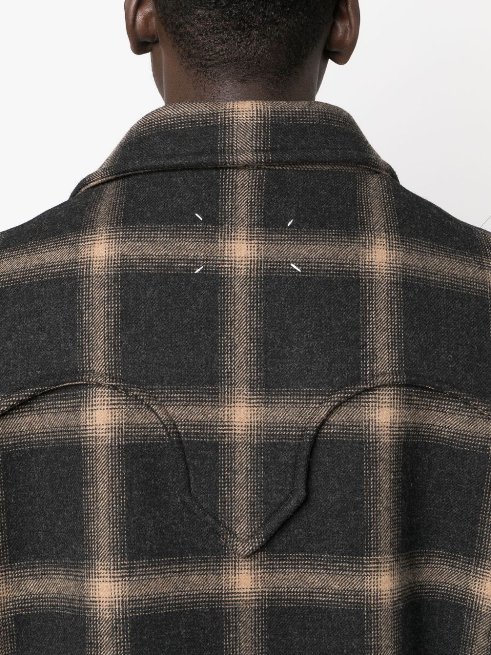 Pendleton check-print wool coat - 6