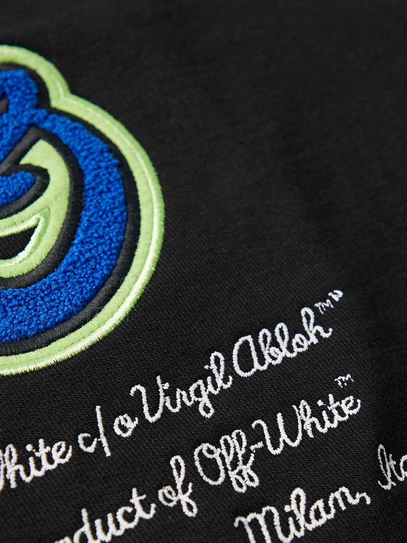 Tapered Logo-Appliquéd Embroidered Cotton-Jersey Sweatpants 4