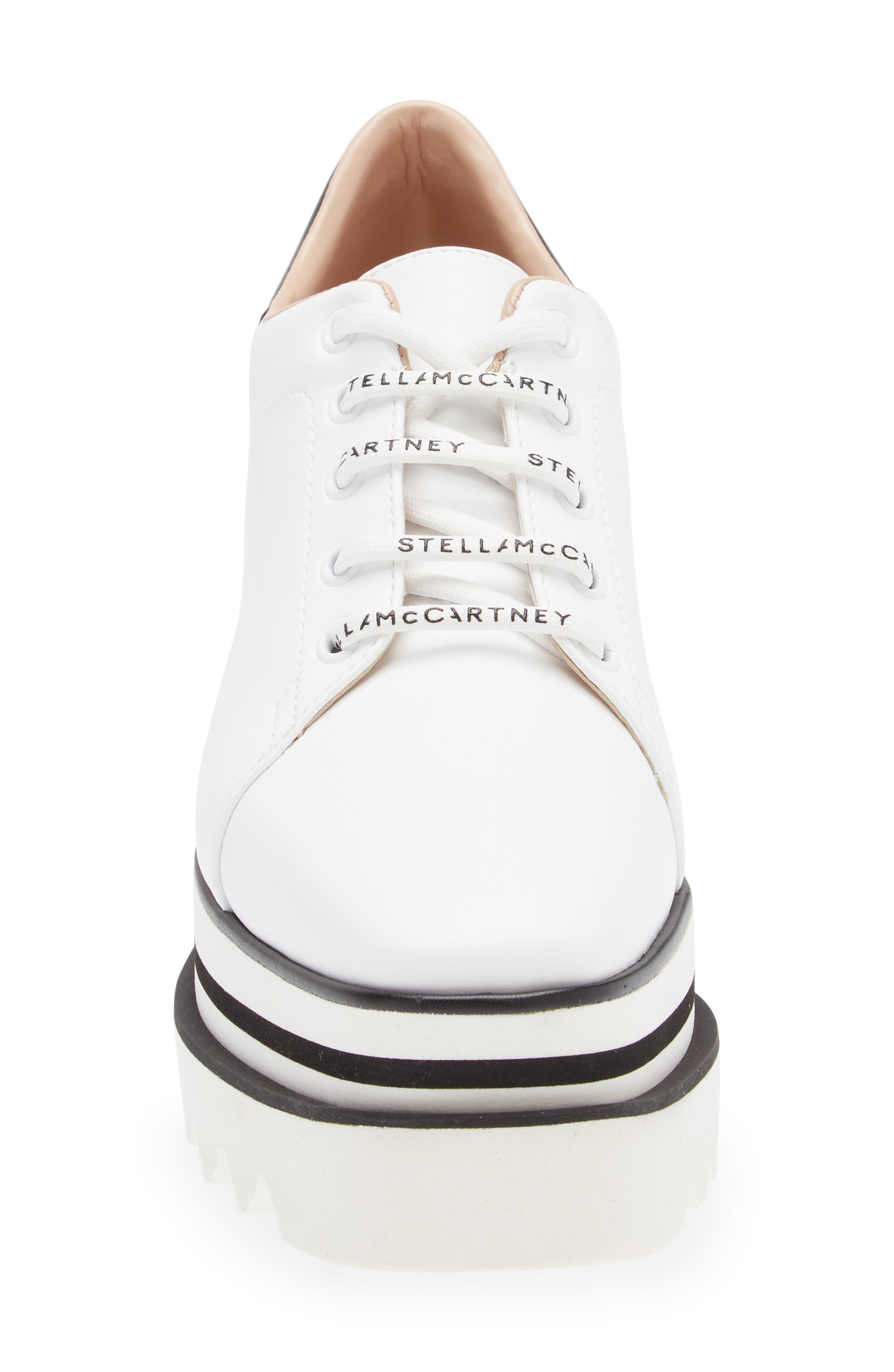 Stella McCartney Sneak-Elyse Platform Sneaker in White/Black/Plum at Nordstrom - 4