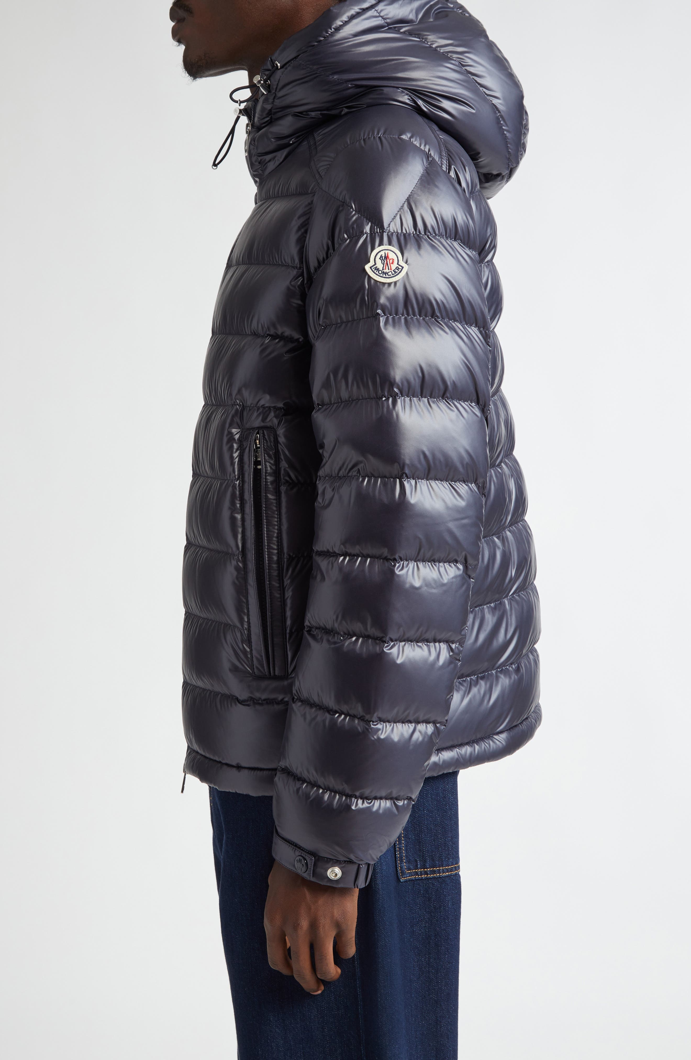 Moncler Besines Double Hood Down Jacket in Navy Blue at Nordstrom - 3