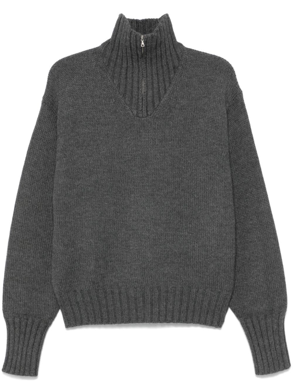 wool half-zip sweater - 1