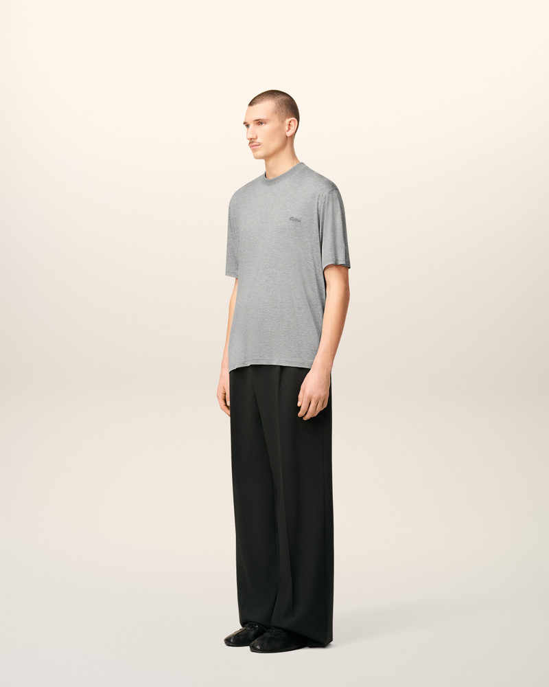 GREY COTTON SHORT SLEEVES T-SHIRT 6
