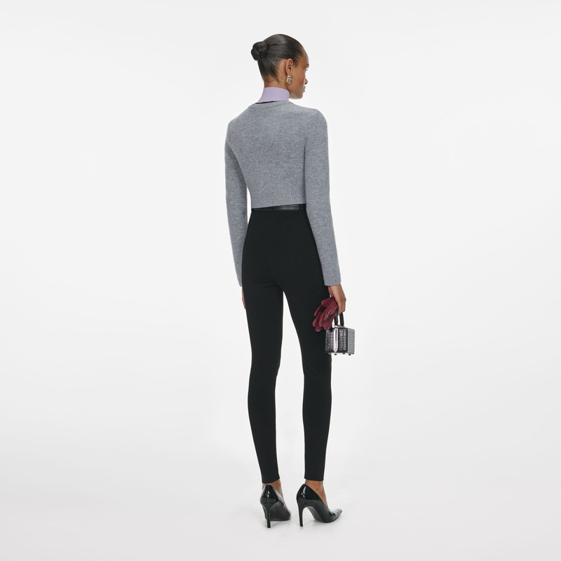 self-portrait Grey Wool Cardigan outlook