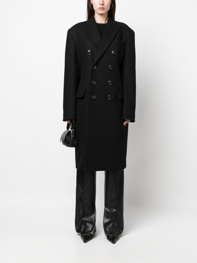 DSQUARED2 double-breasted virgin wool coat outlook