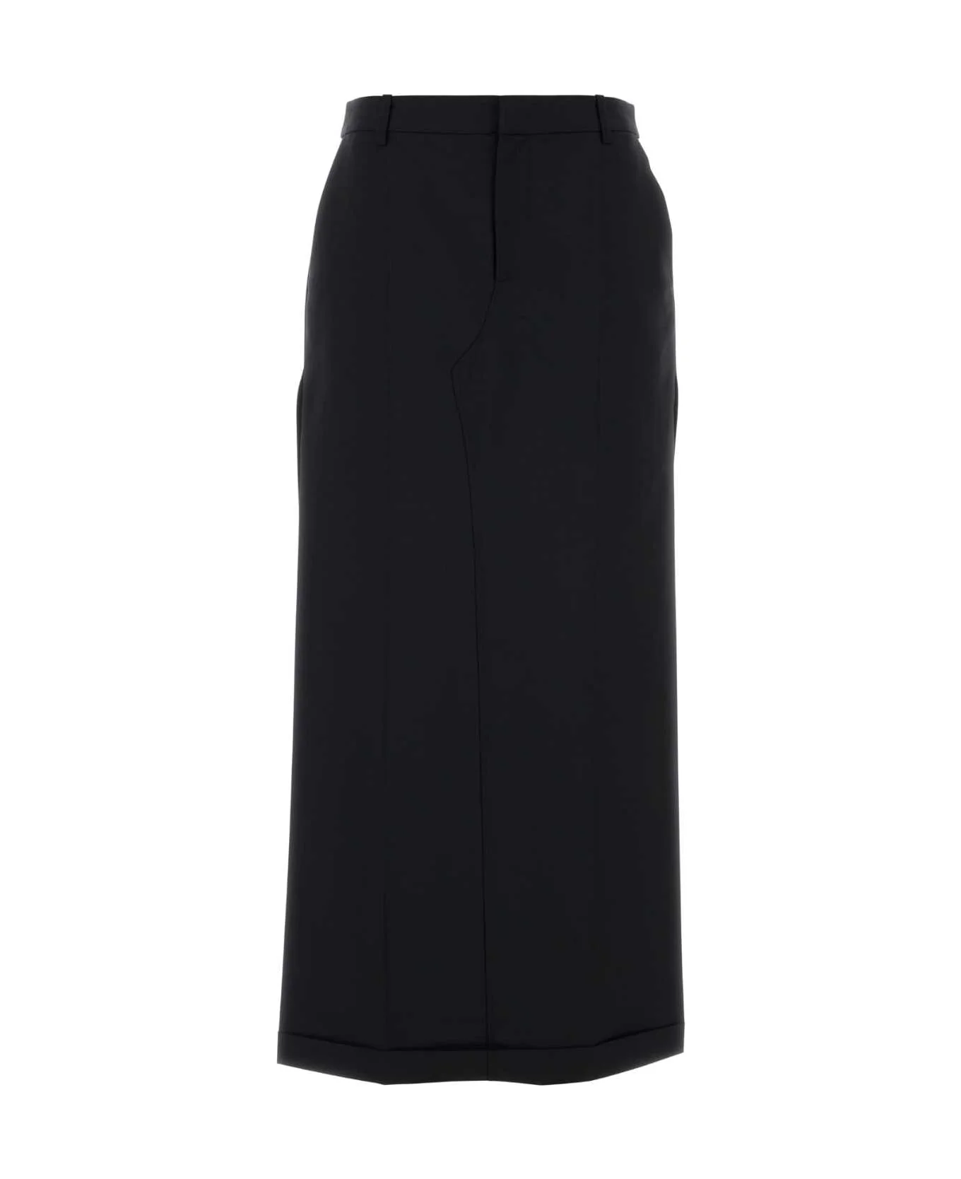 Black Wool Blend Pant-skirt - 1