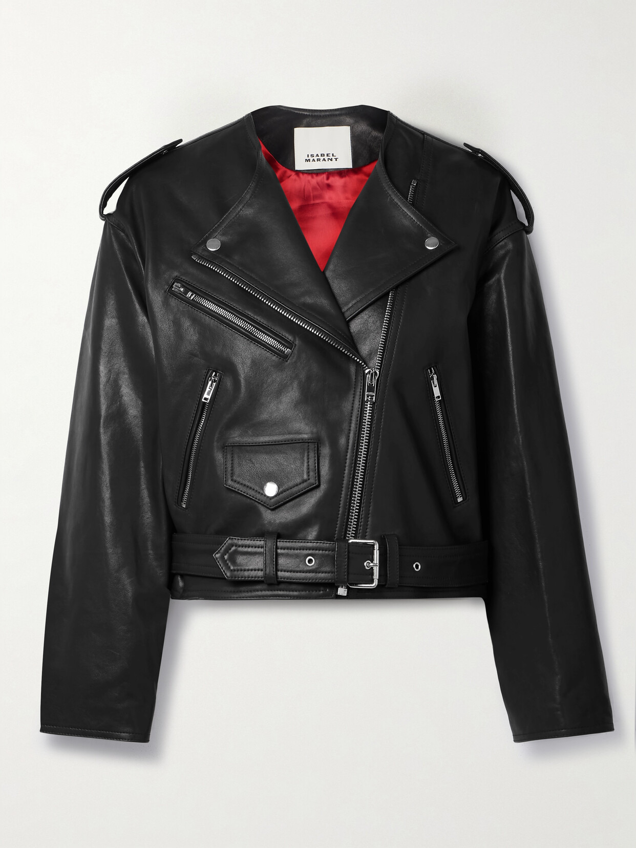 Audric Leather Biker Jacket - 1