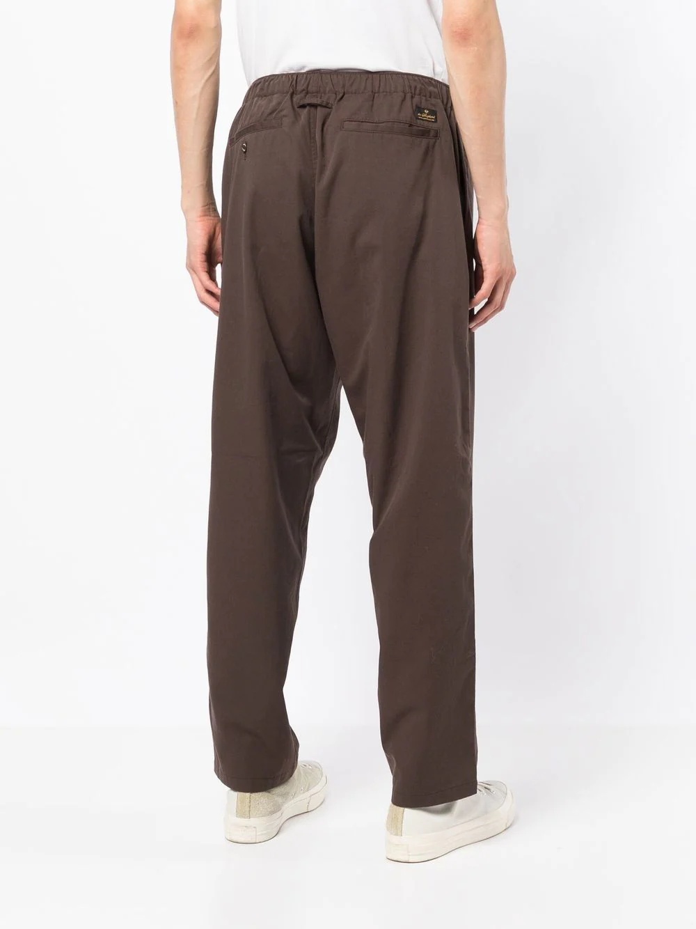 cotton straight-leg trousers - 4