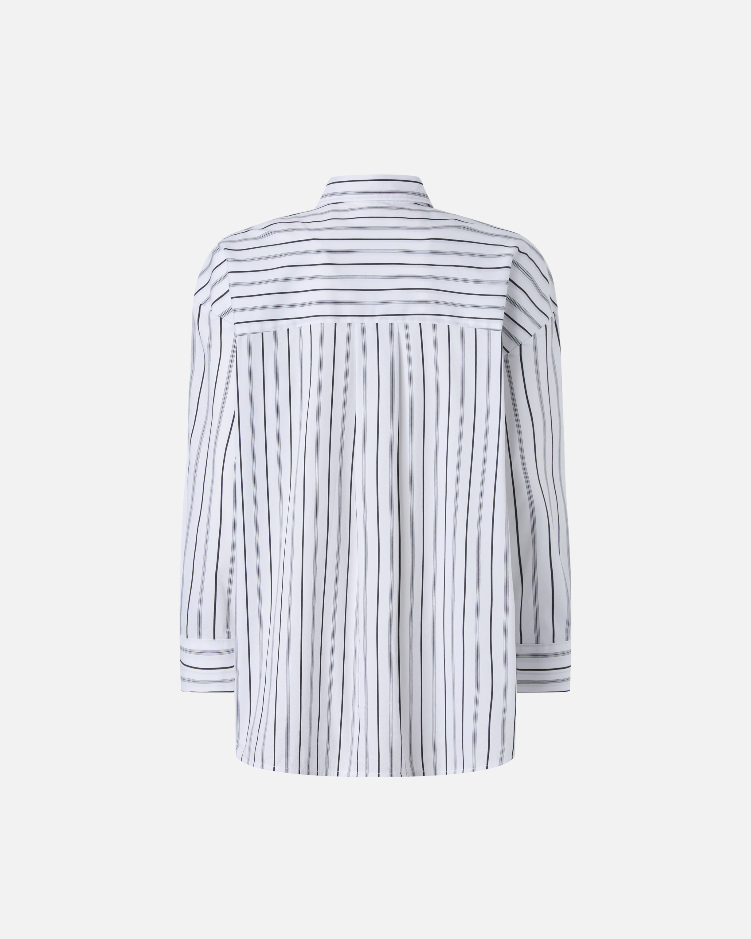 STRIPED SHIRT WITH CONTRASTING BREAST POCKET - 6