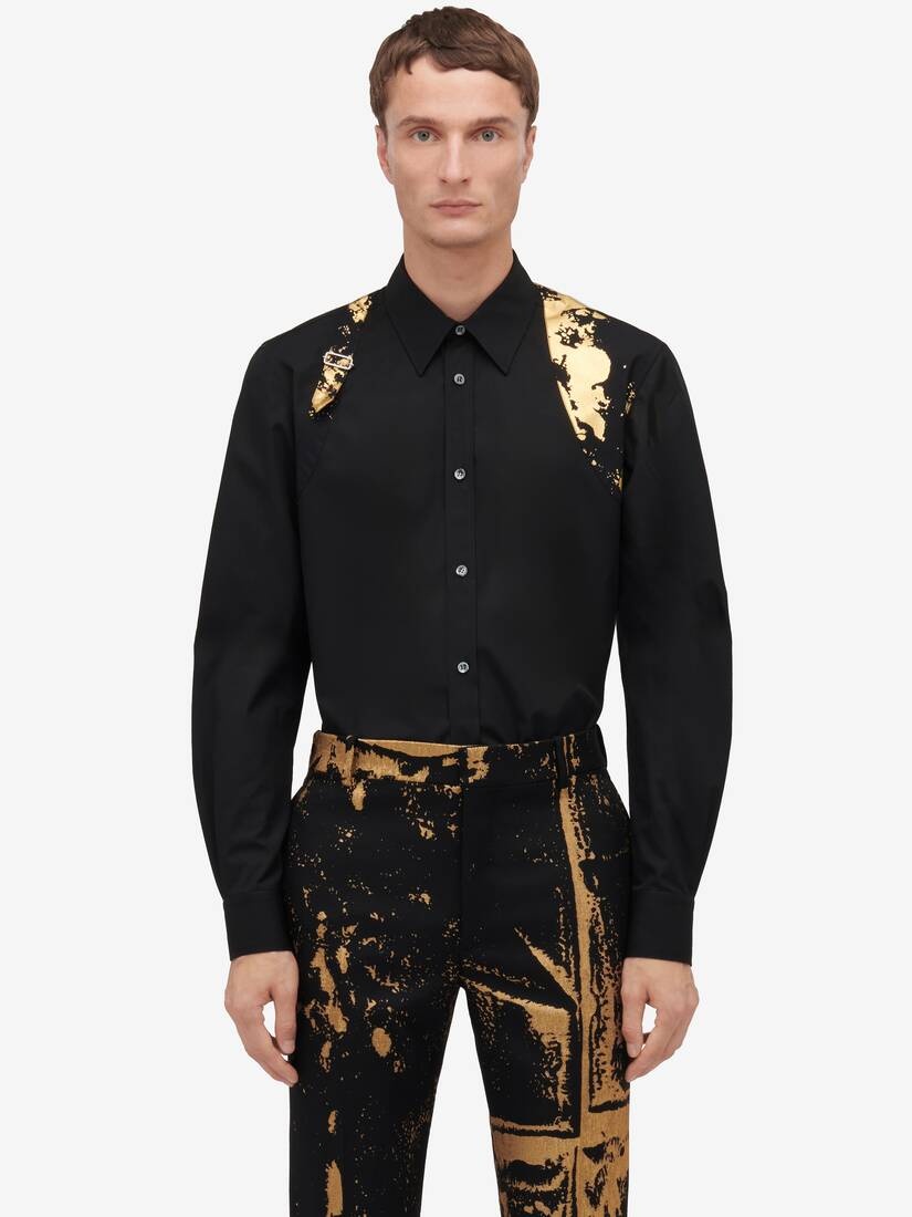 Men's Fold Harness Shirt in Black - 5