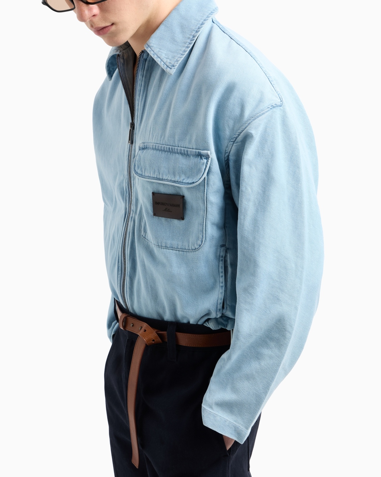 SOFT TOUCH LYOCELL-BLEND DENIM BLOUSON - 5