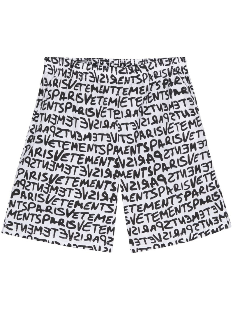 logo-print cotton shorts 1