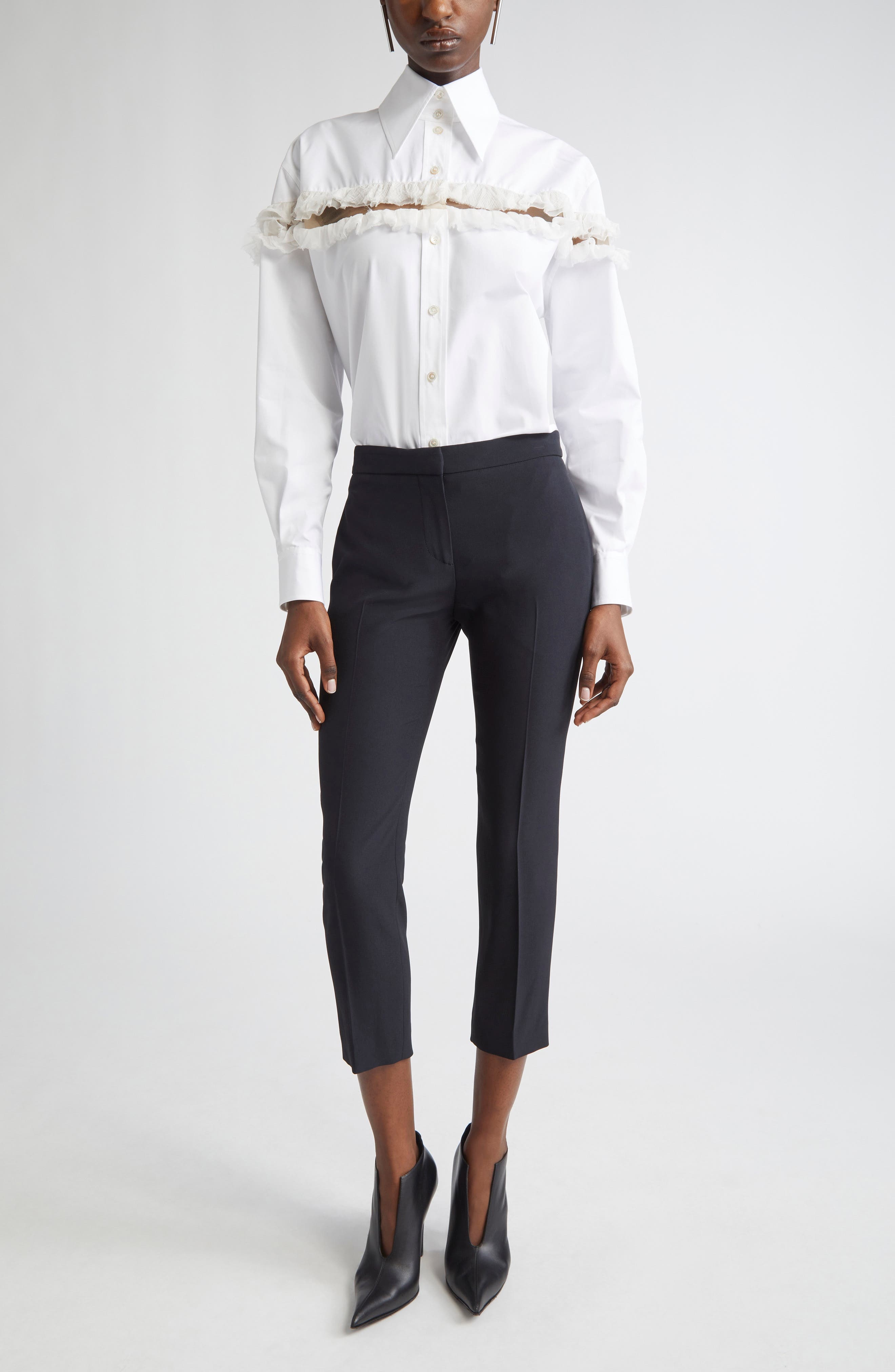 McQueen Cigarette Pants in Black at Nordstrom - 8