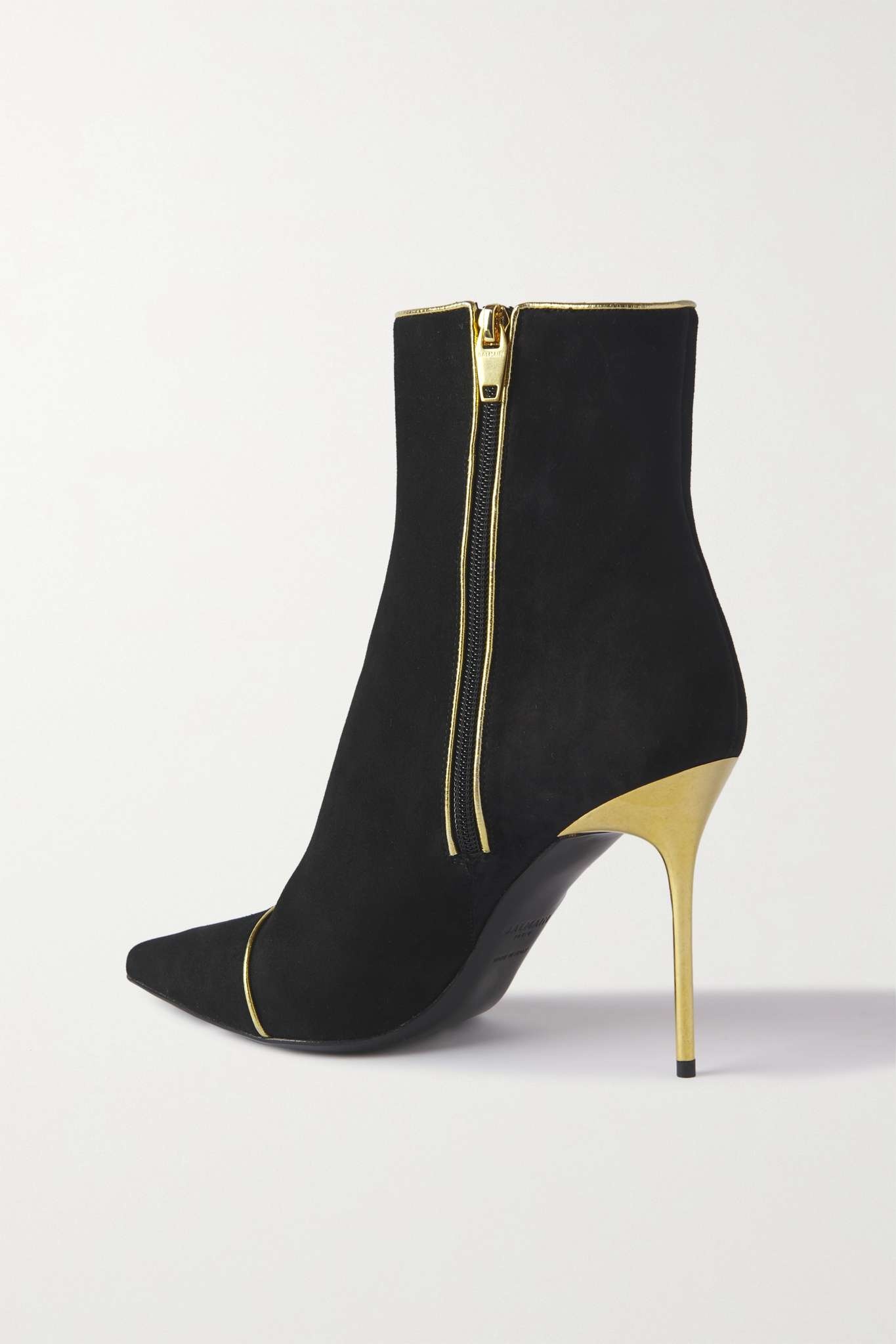 Romi embellished leather-trimmed suede ankle boots - 3