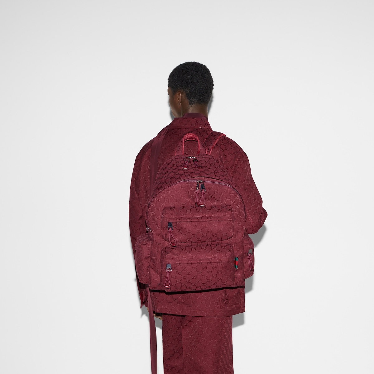 Large backpack with Gucci logo - 3