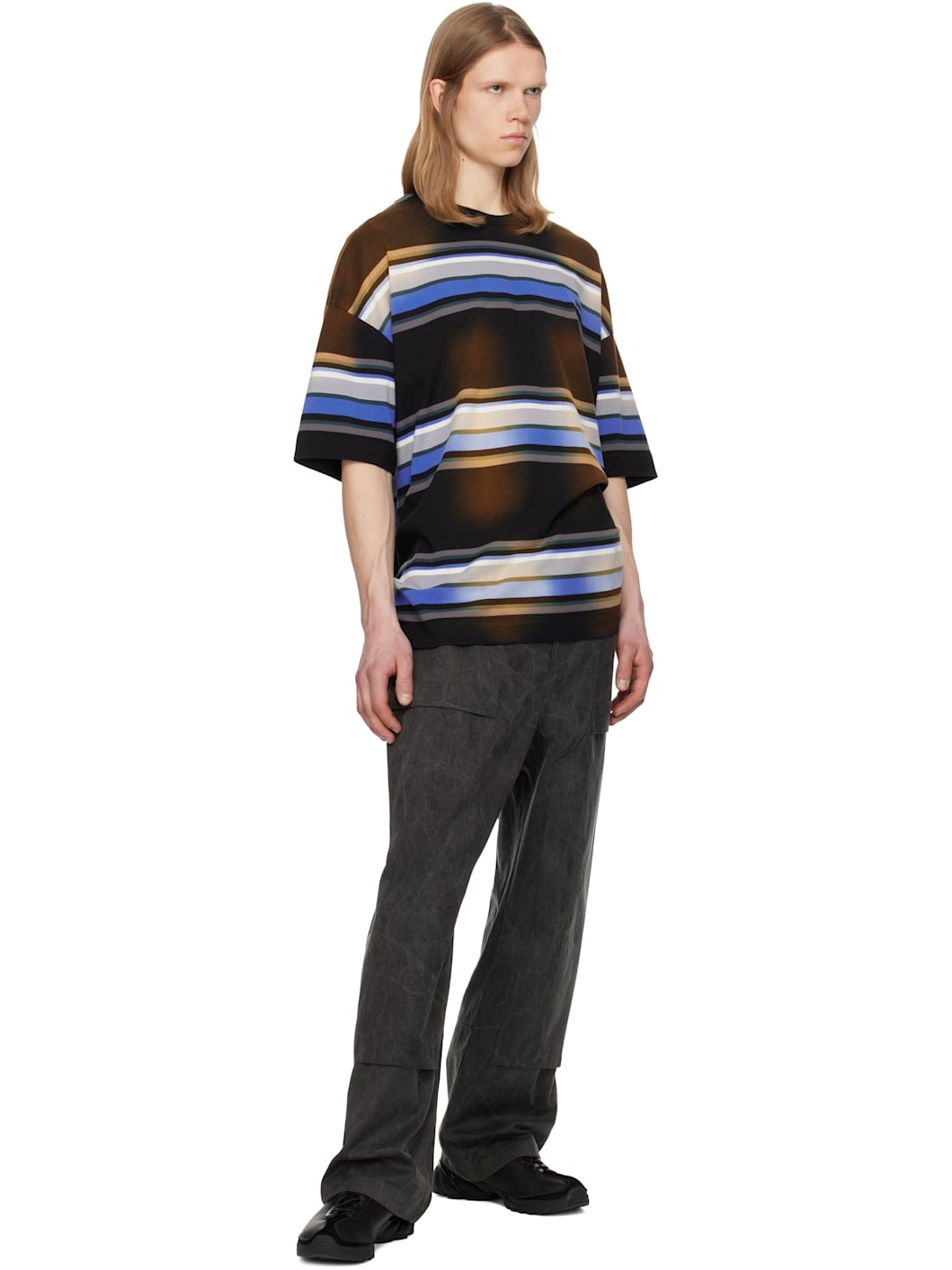 Juun. J Gray Washed Cotton Work Trousers - 4