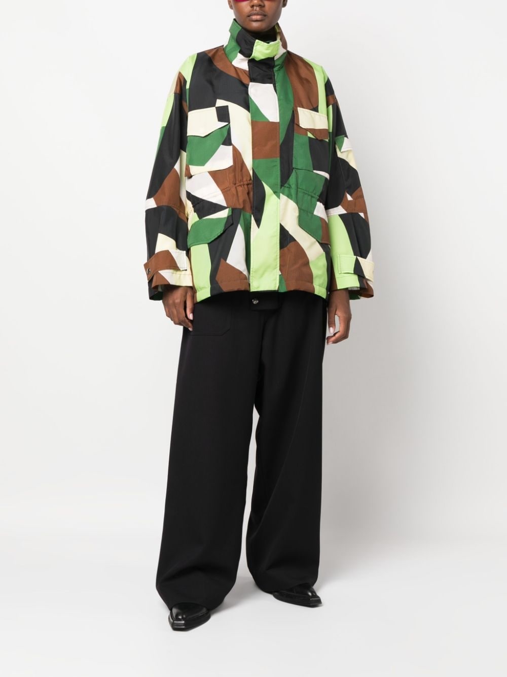 Messy Masses geometric-pattern jacket - 2