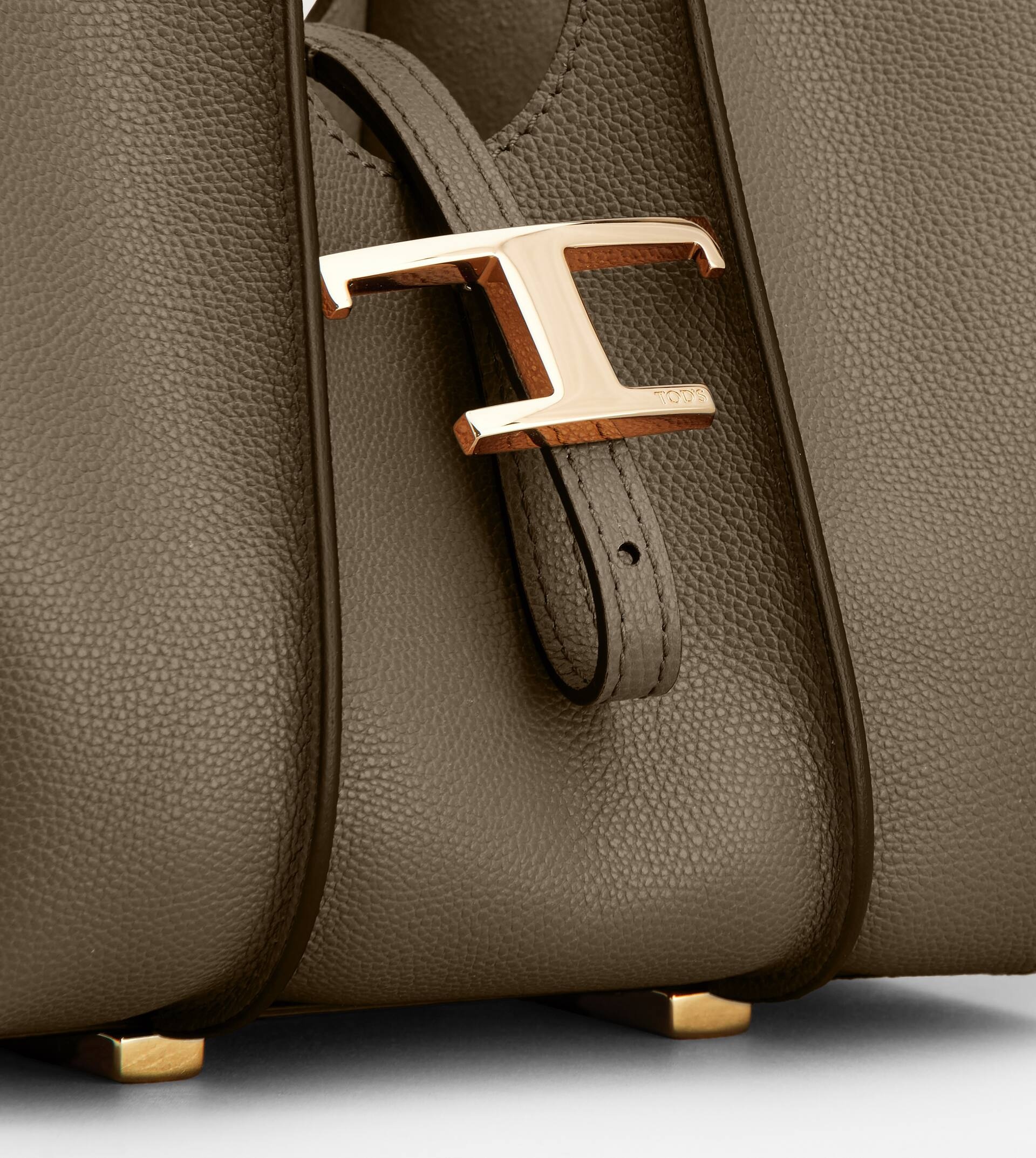 Tod's T TIMELESS SHOPPING BAG IN LEATHER MICRO - BEIGE