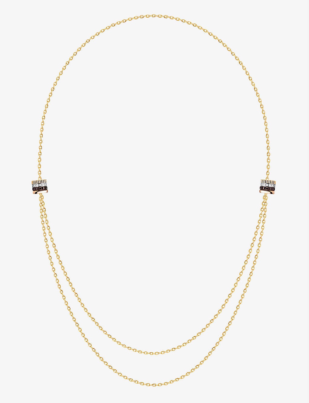 Quatre Classique 18ct yellow-, white- brown and rose-gold and 0.24ct brilliant-cut necklace - 2