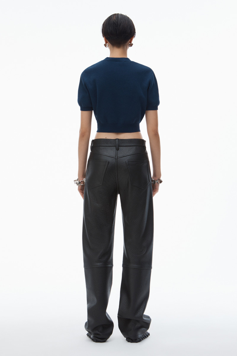 Logo-Embossed Tee in Rib-Knit 4