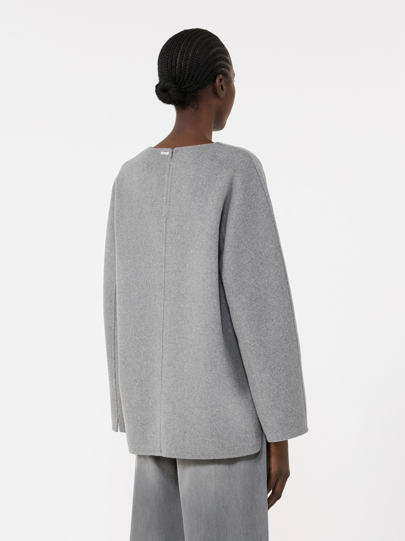 RIVA Wool broadcloth blouse - MEDIUM GREY 4