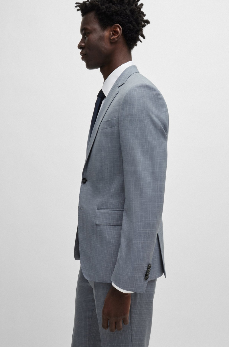 SLIM-FIT SUIT IN CHECKED VIRGIN-WOOL SERGE 6