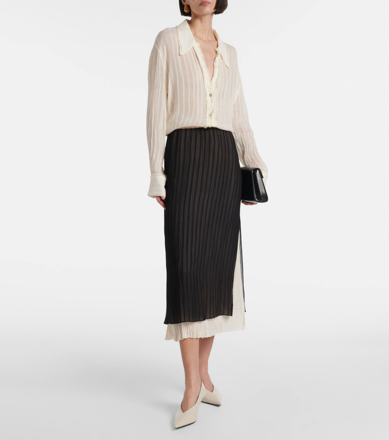 Vince Striped midi skirt outlook