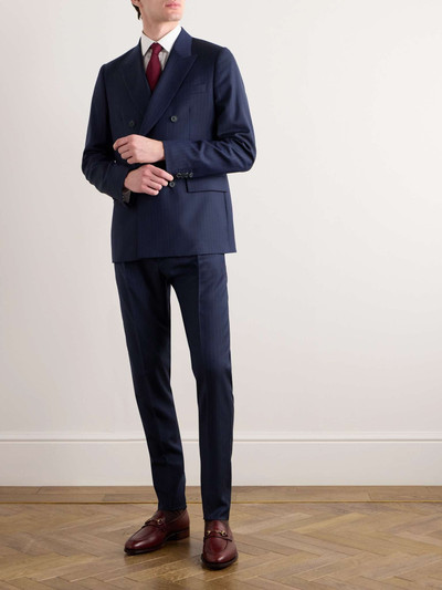 Paul Smith Double-Breasted Pinstriped Wool Suit Jacket outlook