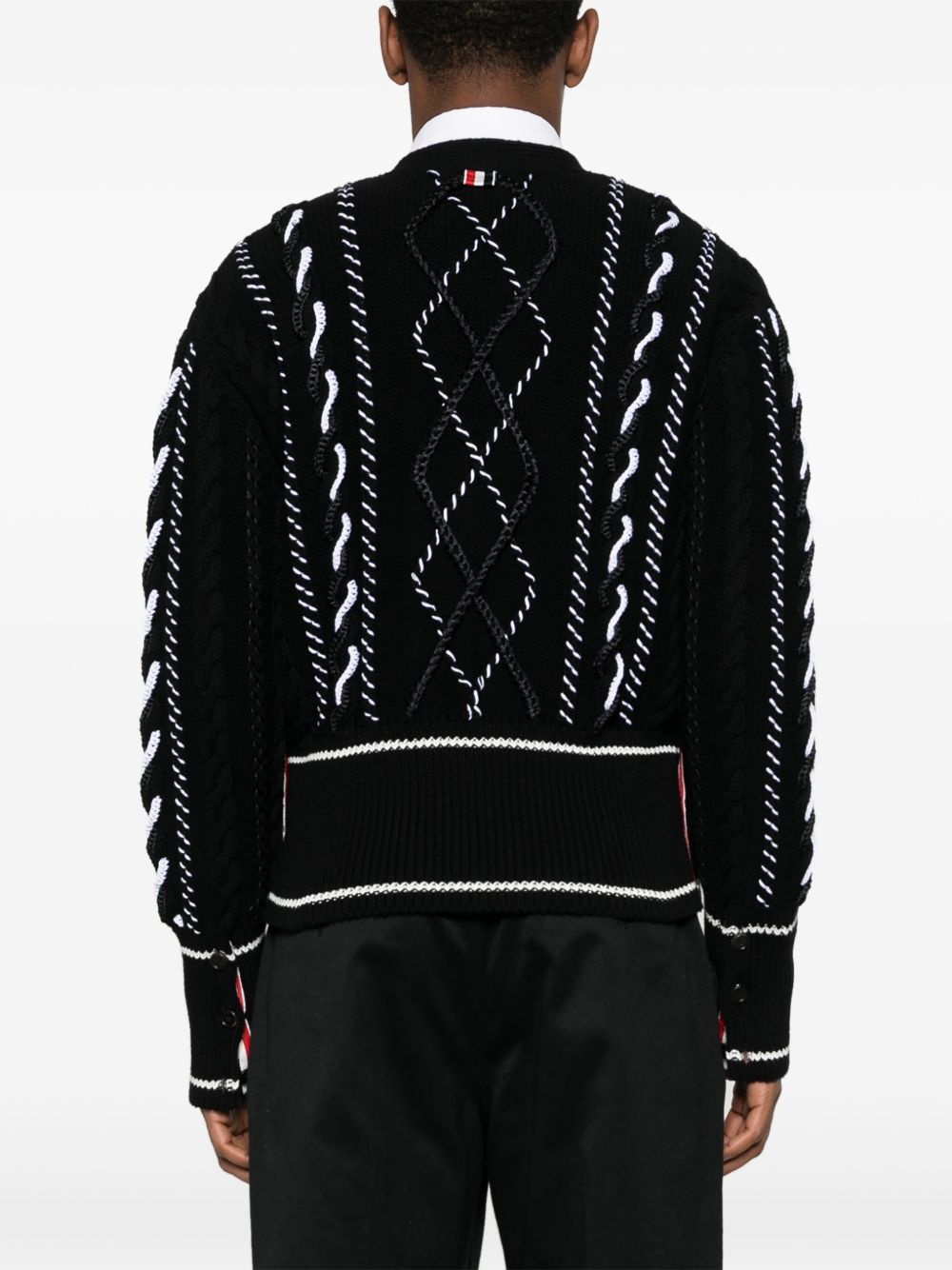 V-neck chunky-knit cardigan - 4