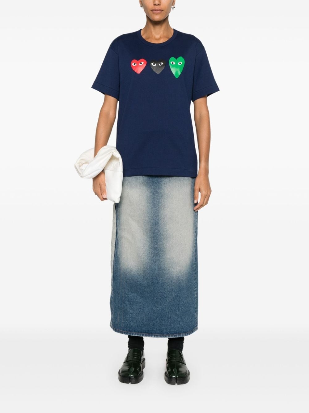 heart-print T-shirt - 3