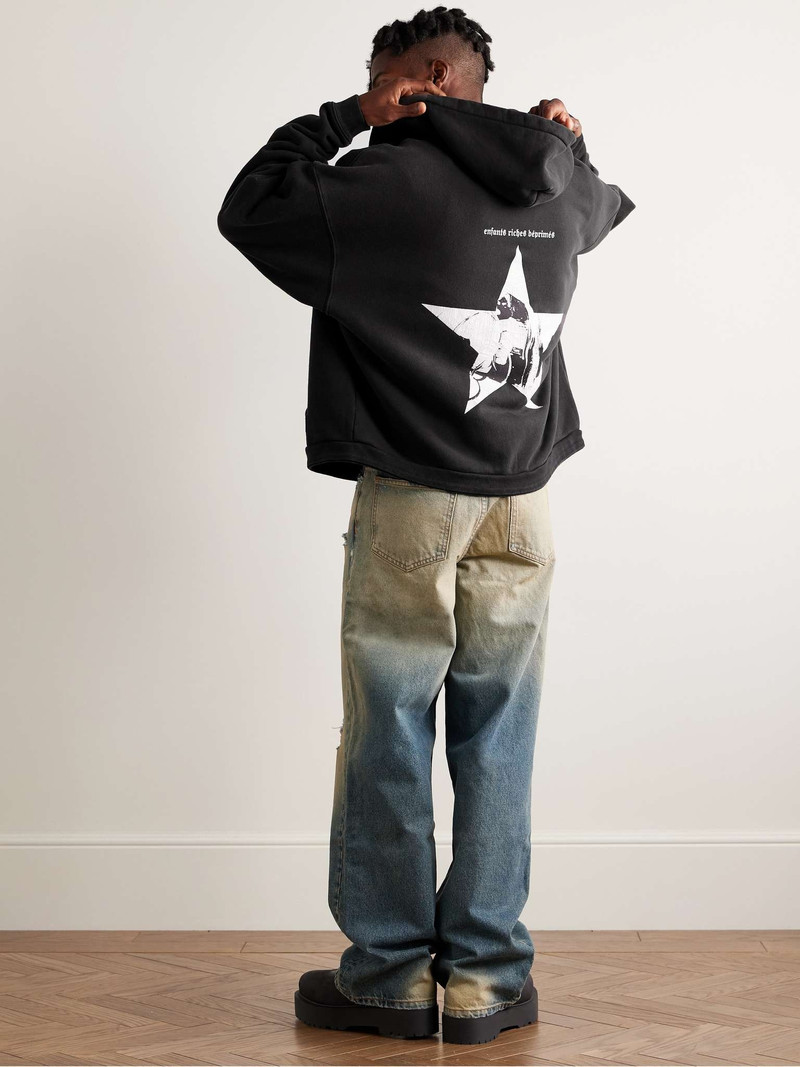 Enfants Riches Déprimés Printed Cotton-Jersey Zip-Up Hoodie outlook