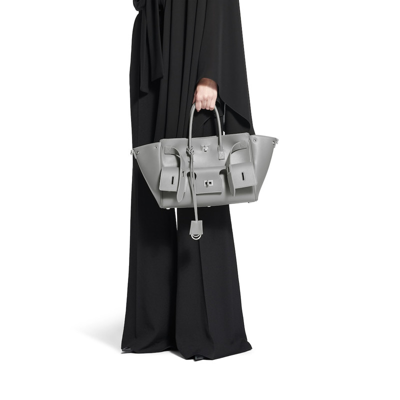 BALENCIAGA Women's Bel Air Carry All Bag Small  in Cloud Grey outlook