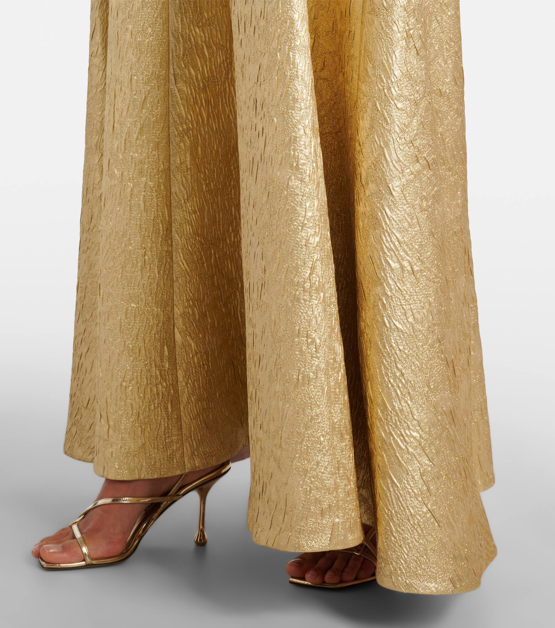 Malinda metallic cloque gown - 5