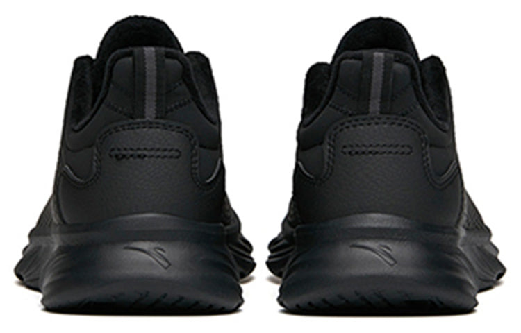 (WMNS) ANTA Running Series Sneakers Leather with Fleece 'Black' 122145571-10 - 5