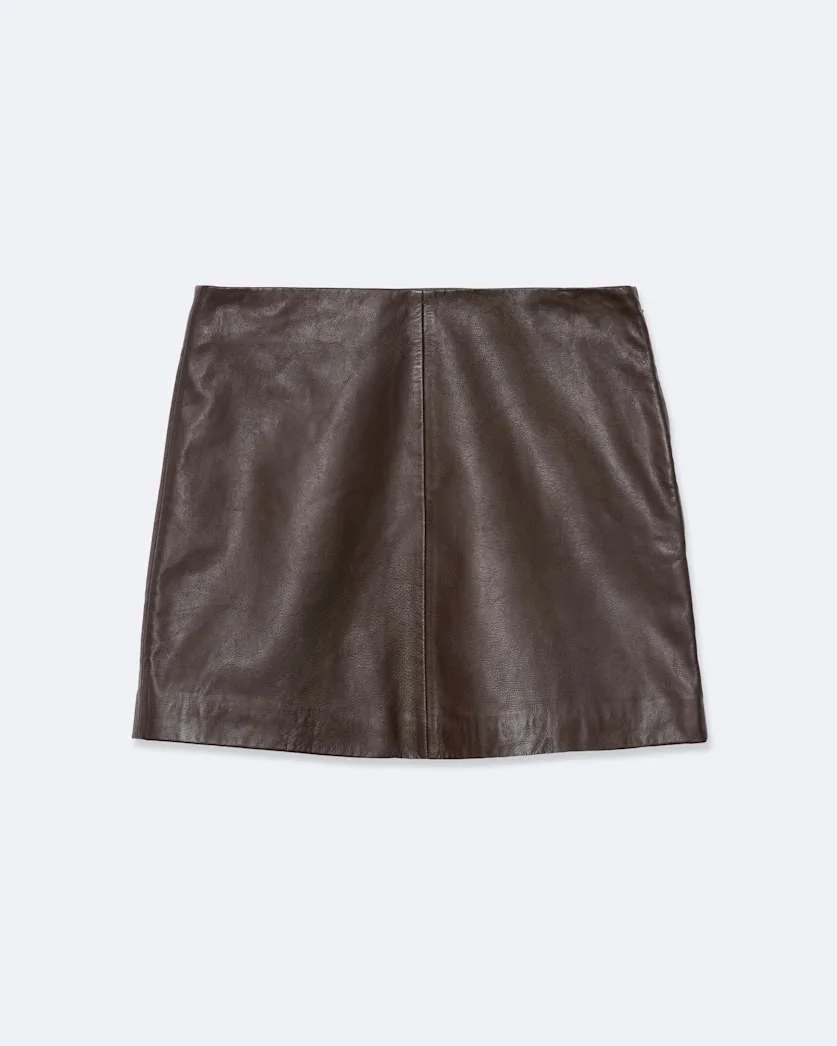 RENAI LEATHER MINI SKIRT - 1