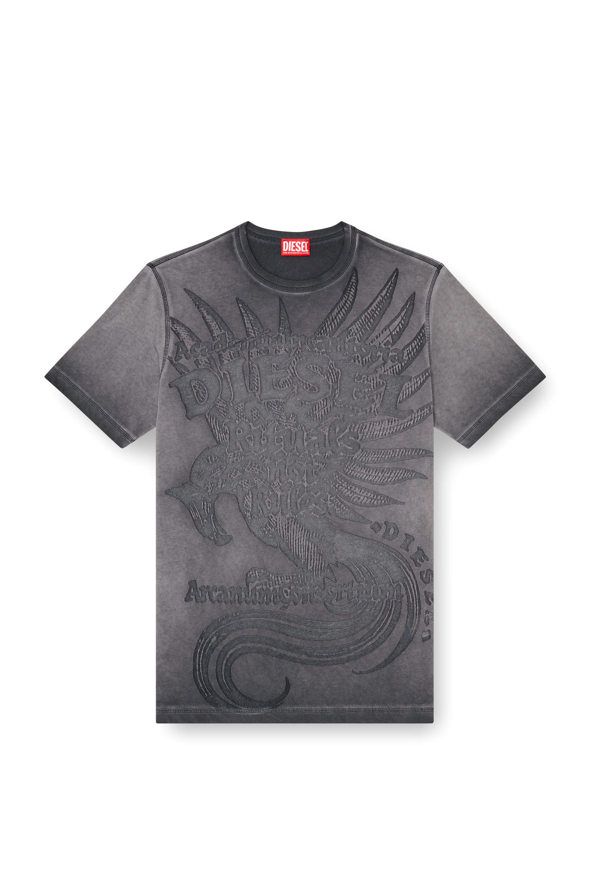 JERSEY T-SHIRT WITH EMBOSSED GRAPHIC - 1