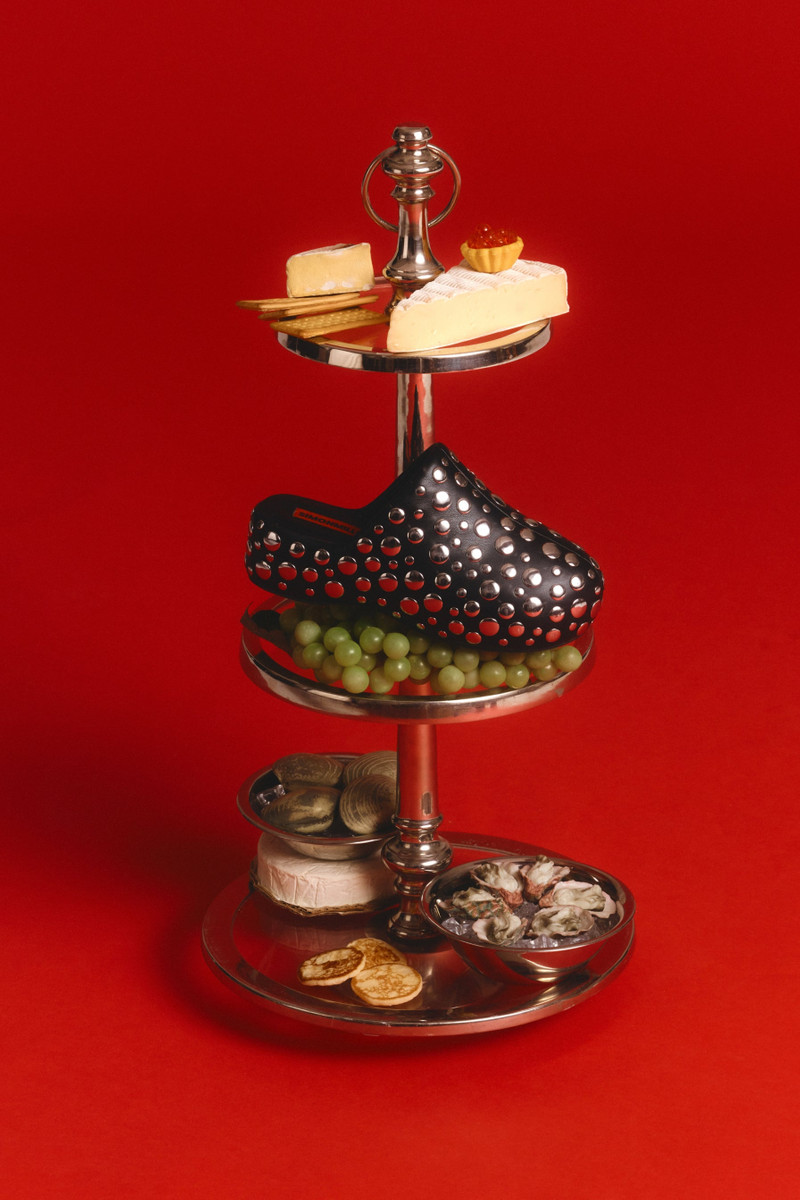 SIMONMILLER Studded Bubble Clog In Black/Silver outlook