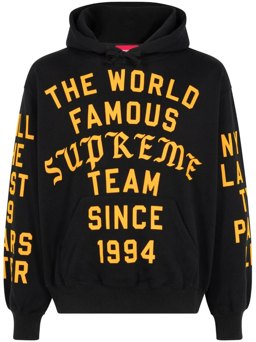 Team Flocked "Black" hoodie - 1