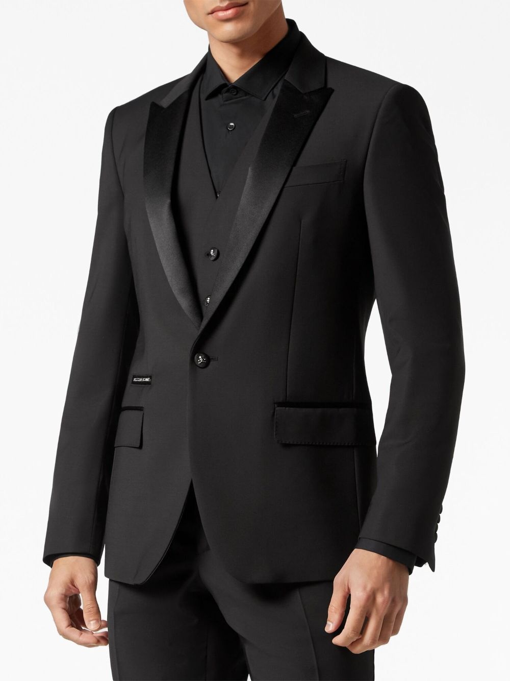 notched-lapels suit set - 4