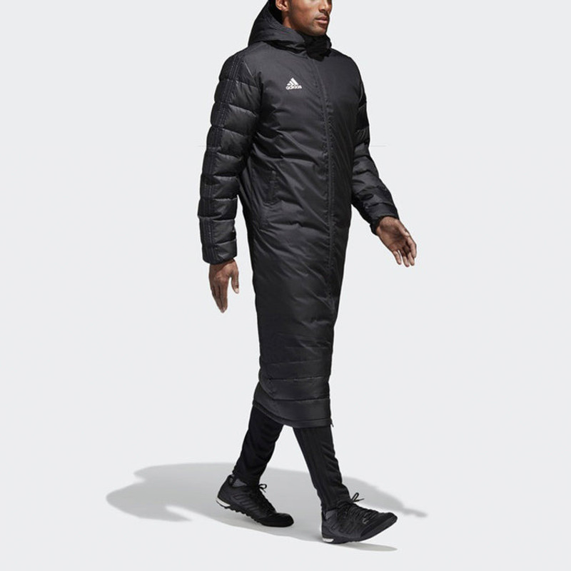 adidas Soccer/Football Training Sports protection against cold Stay Warm hooded Down Jacket Black BQ 6