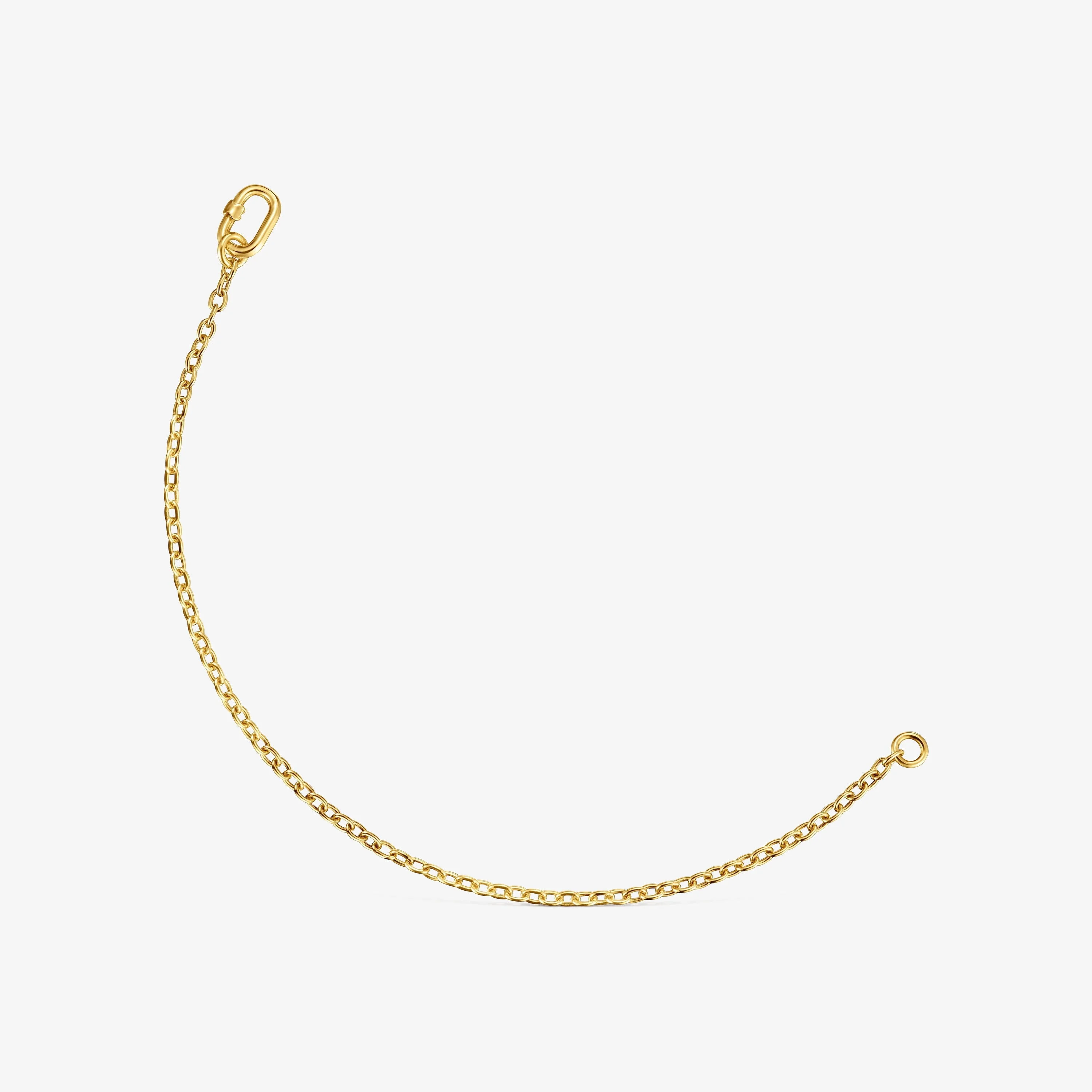 Hold Oval 18K solid gold chunky chain Bracelet - 1