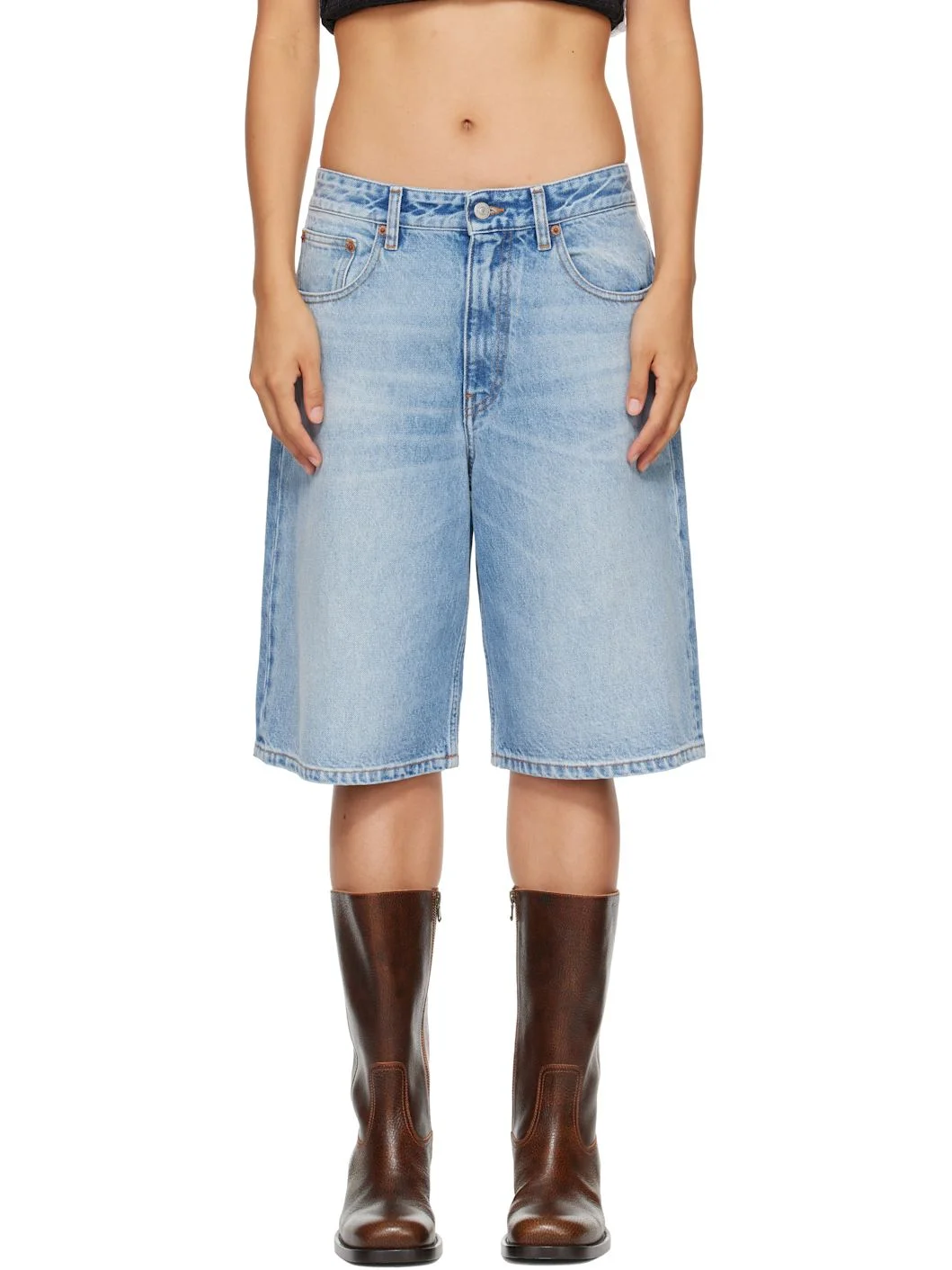 Blue Bermuda Denim Shorts - 1