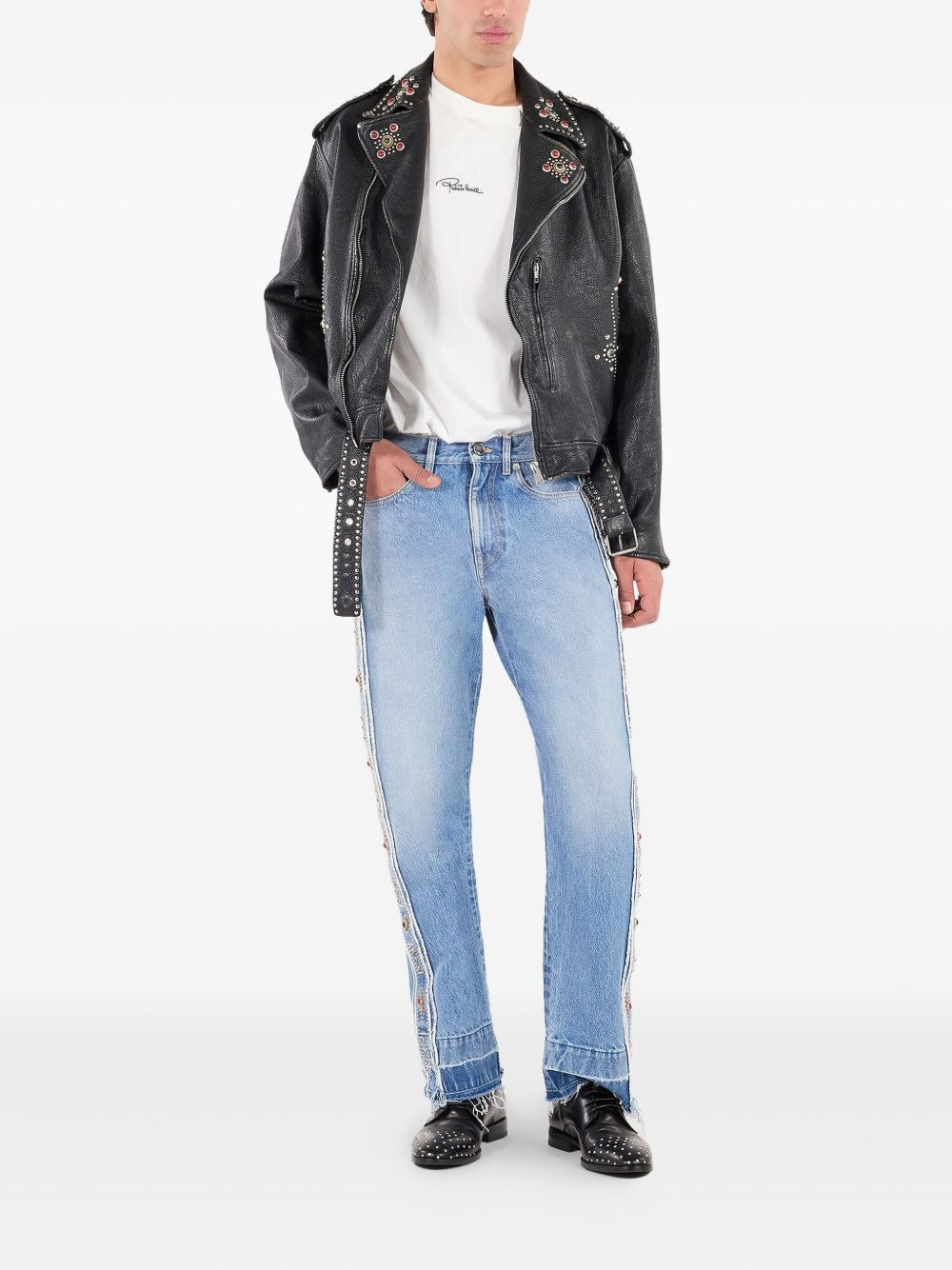 stud-embellished jeans - 2