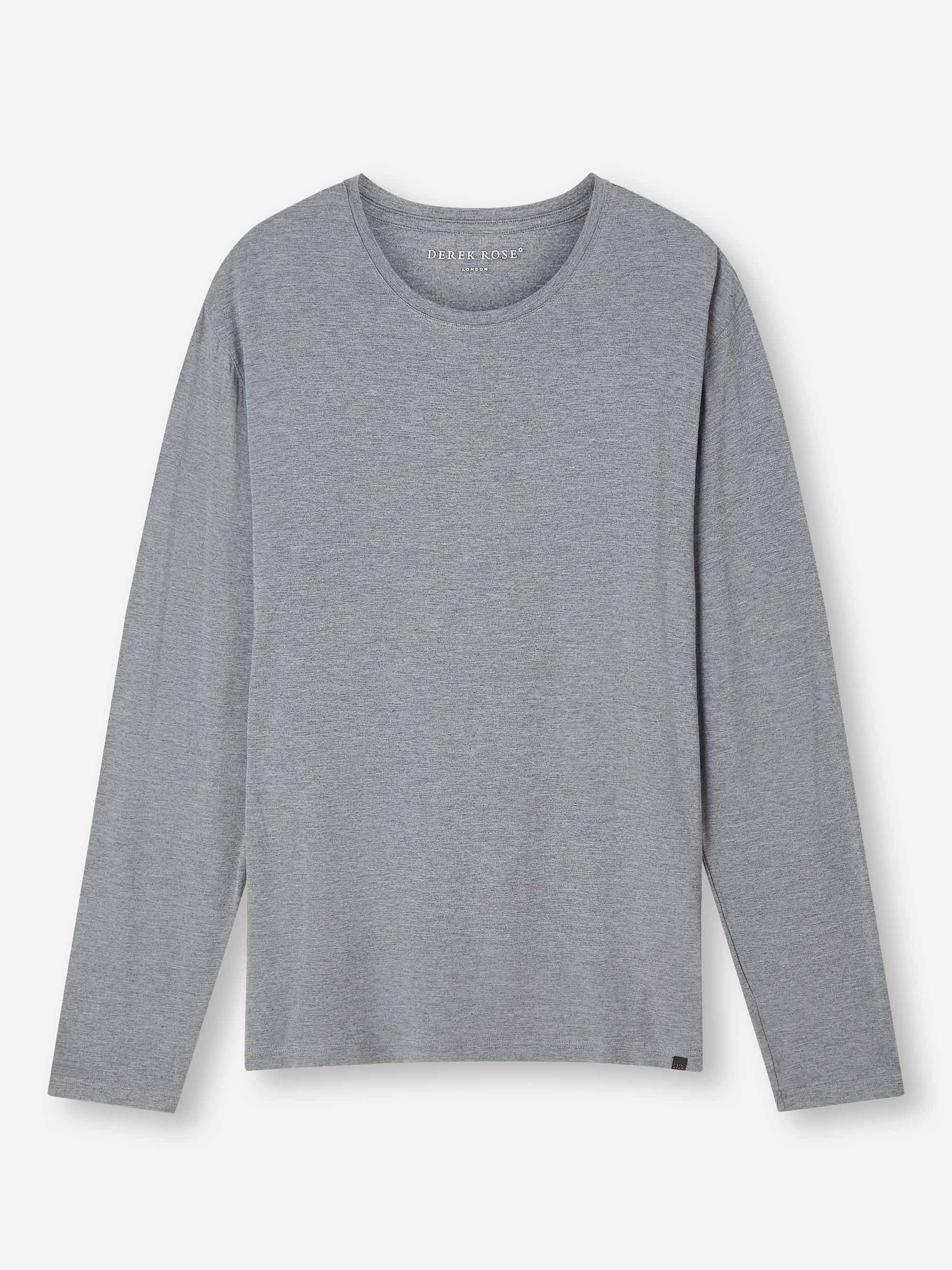 Men's Long Sleeve T-Shirt Marlowe Micro Modal Stretch Charcoal - 2