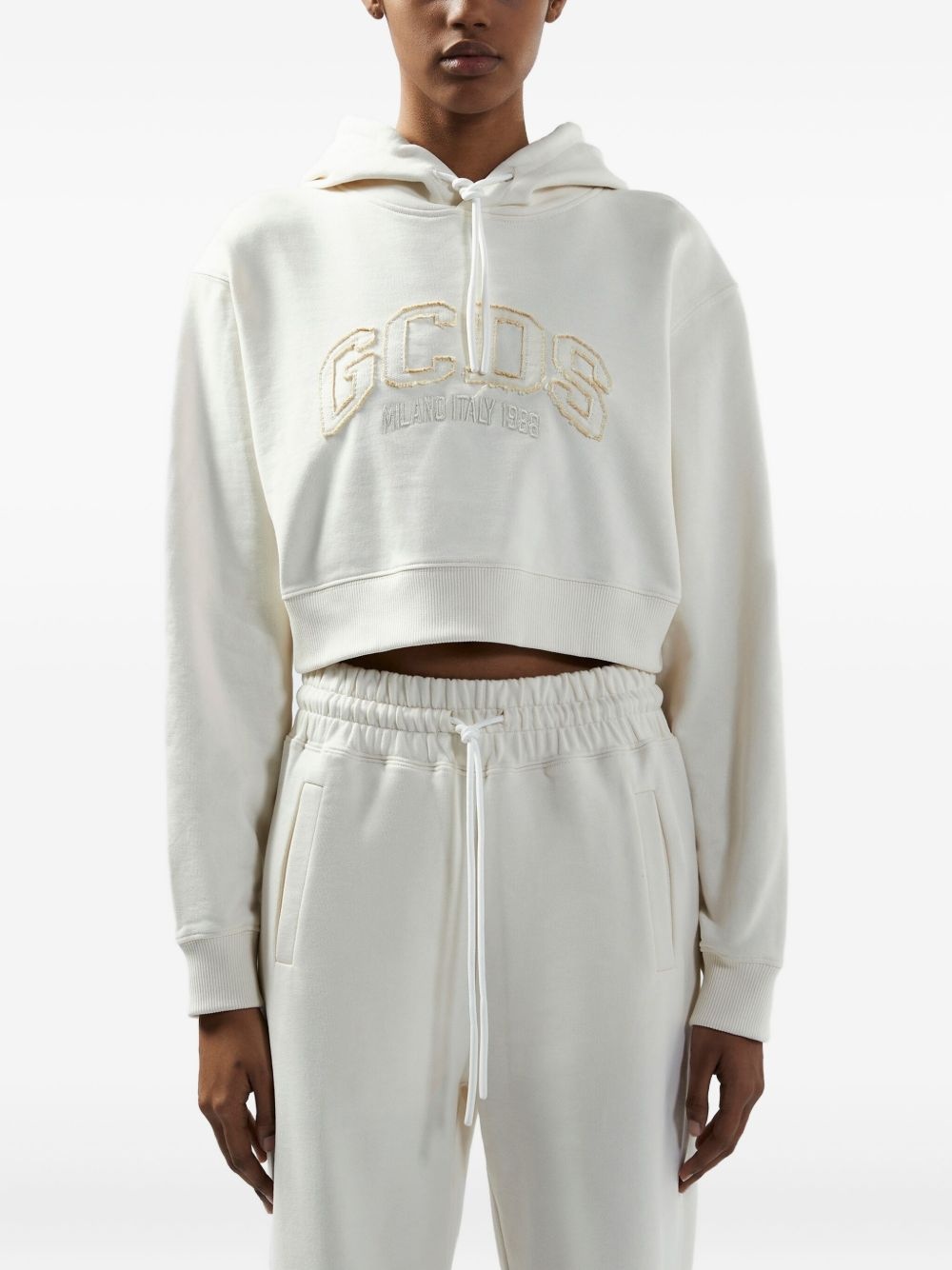 logo-embroidered hoodie - 3